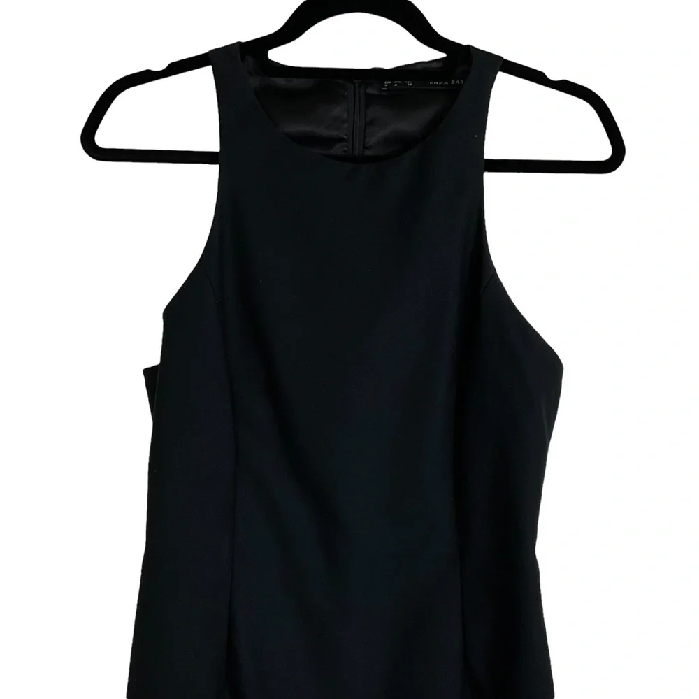 Zara Black Fitted Dress Size Medium